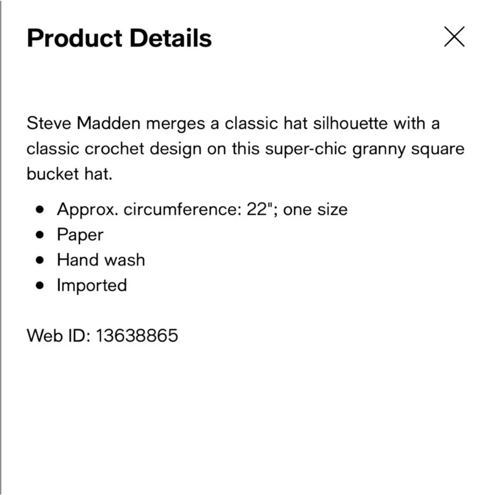 Steve Madden Crochet‎ Floral Paper Straw Granny Square Bucket Hat Lime Green